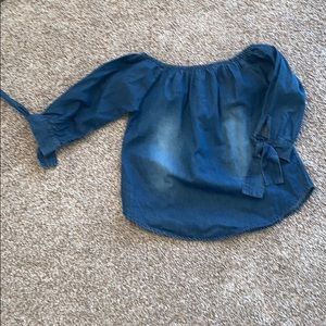 Off the Shoulder Denim Top